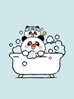 熊猫洗澡1022b-10