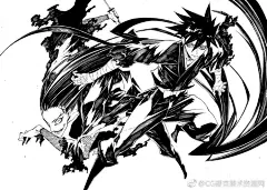 分享几张超喜欢的三轮士郎大大的酷炫黑白稿，这样的黑白稿真的是帅到爆炸看起来超爽！！