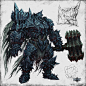 Iron golem, Anatolii Leoshko : One of the monsters created for the mobile game 'Monster heart'.