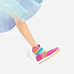 卡通仙气裙子和鞋_新图网 https://ixintu.com 卡通 裙子 鞋 可爱唯美 通 手绘 小清新 水彩 淘宝装饰 平面装饰 走路 腿部特写 腿部