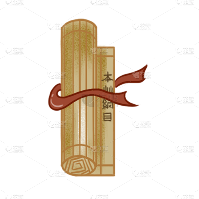 中国风氛围插画-竹简