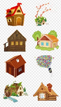 木屋房子茅草屋小屋PNG