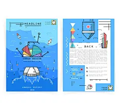 #素材资源#精美创意单页 海报 创意建筑几何图形设计AI矢量素材OAI0077#精美创意单页 海报 创意建筑几何图形... ​​​​