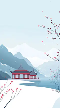 立冬节日节气海报背景霜降通用背景大雪 (19)