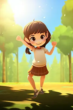 舞蹈才艺喜欢跳舞兴趣爱好女孩插画