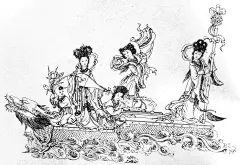 #雕刻参考图##玉雕图谱##玉雕线稿##玉雕##描线图##罗汉##古代仕女图##人物图##玉雕入门##玉雕图案##玉雕描图##中国传统##设汇##设汇素材网##设汇设计##https:::www.shehui123.cn白描观音神仙宝相37