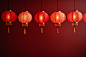 国风素材新年春节新春灯笼摄影图