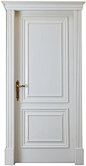 White Bohema interior door- painted white, RAL9003, with an adjustable frame.