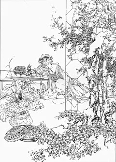 荐见好书：华三川人物线描画稿 - 小红书