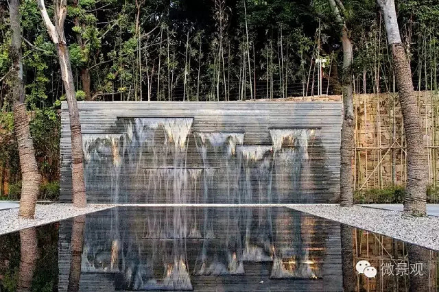 【奥铭分享】上海永泰会所喷水景墙设计