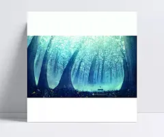 绿色梦幻弯曲深蓝海报背景|绿色,梦幻,弯曲,深蓝,海报,背景,抽象/梦幻,背景元素,蓝色大树,全屏banner,树林,淘宝,唯美