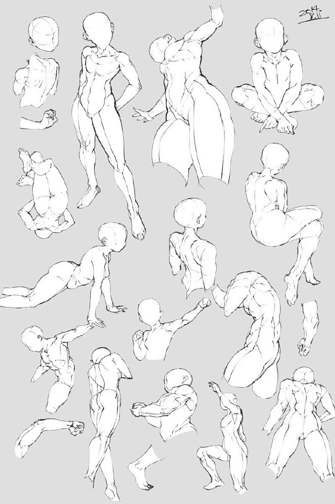 #绘画参考##绘画教程# 非常好的人体动...