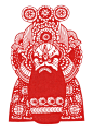 京剧剪纸脸谱单雄信_360图片