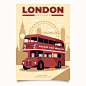 伦敦旅行海报插画