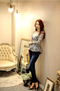 黄金绣花两层雪纺蕾丝衬衫 : Romantic & Trendy Looks, Styleonme