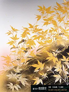 古风金色山海 限免素材纹理 仅限个人使用