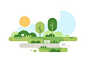 Springtime Park by Alex Pasquarella - Dribbble                                                                                                                                                                                 More