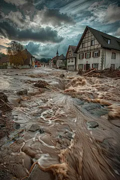 城市泄洪自然灾害图片