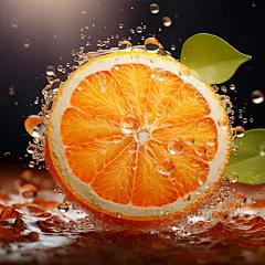 简约水果橙子素材图AI图数字艺术