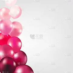 粉色,气球,贺卡,生日,华贵,紫色,图像,矢量,庆祝