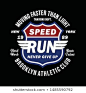 Speed Run Sport Typography Graphic Design, For T-shirt Prints, Vector illustration