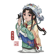 大口菠萝采集到江南百景图-Q版