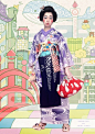 和服还能这样拍！日本摄影师、造型师AKIRA TIMES。1980年出生于日本山形县，中学毕业后帮忙经营自家果园，唯一的兴趣只是音乐与绘画。因一次意外而彷徨于生死间，竟因次而唤醒了他对于摄影于绘图的天赋。完全通过自学，创造了一个独一无二的世界观。简直太好看了！#知日艺术# ​​​​