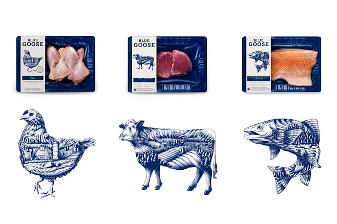 Blue Goose肉类包装 - 包装设...