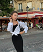 现居在巴黎的俄罗斯模特kseniaa.kov  优雅精致的法式慵懒穿搭参考  #.lns# ​​​