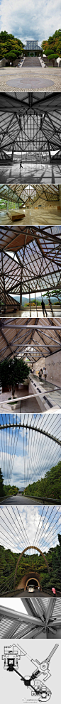 #DINZ建筑#美秀美术馆Miho Museum由贝聿铭联同日本纪萌馆设计室完成，1997年11月竣工。美术馆每一部分均体现了建筑家打破传统的创新风格。