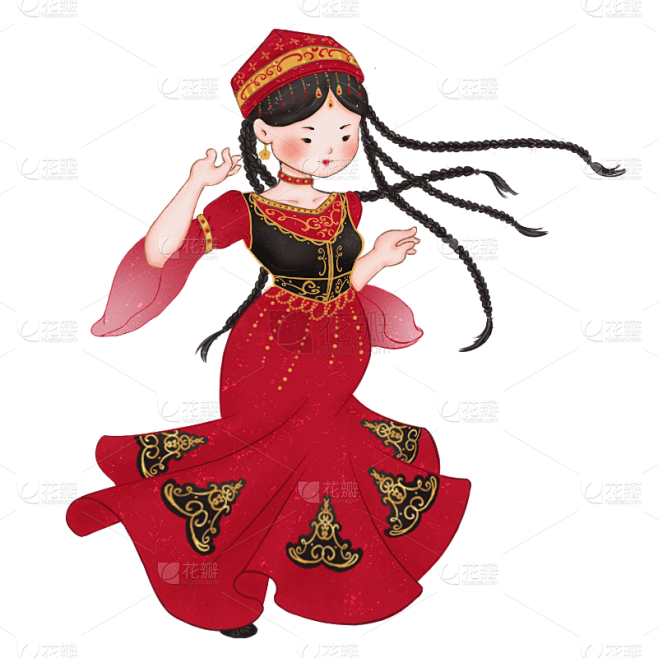 手绘-少数民族元素贴纸