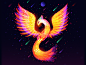 炫彩icon 渐变icon 透叠构成icon 光效icon 65_revival_fantastic_phoenix