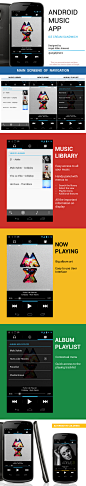 Android Music App - Ice Cream Sandwich by ~Febernovo on deviantART