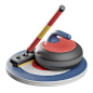 Curling 3D Illustration