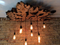 Custom to order Live Edge Slab Light Fixture with by 7MWoodworking: 