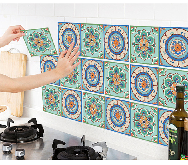 敦煌研究院 藻井装饰瓷砖贴纸 厨房卫生间...