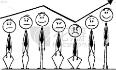 男商人,组物体,卡通,商务,安全,图表,上升,怀旧