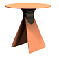 Cipputi Terracotta & Gold Side Table by Quaglio Simonelli - Main view