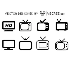 tv电视icon图标矢量素材图标