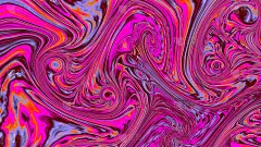 流动氖珠光液体。有图案的宝石