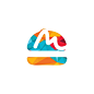 Letter M Burger vector logo design. Burger cafe logo.