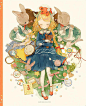 【画师推荐】插画师Zzpechi！可爱清新Q版少女！ 萌萌哒的画风最配啦~_免责_风格_整理 : 插画师Zzpechi！可爱清新Q版少女风格！ …