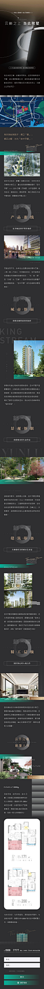 地产别墅高端黑金长图长拉页