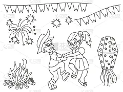 Festa Junina矢量设计元素