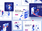 Isometric Set - People data collaboration dmit vector creative page landing concept 3d characters illustration isometric people