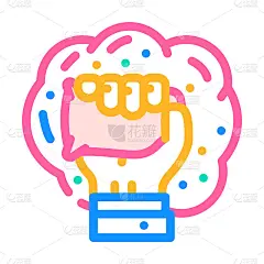 胡里节日颜色图标矢量插图