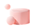 粉色3D立体台面舞台展台圆台png  (101)