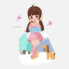 卡通手绘冬日女孩遛狗出行插画图片大小3000x3000px 图片尺寸0.99 MB 来自PNG搜索网 pngss.com 免费免扣png素材下载！步行出行#出行#冬日#蝴蝶#遛狗#绿树#女孩遛狗#室外#休闲#娱乐#装饰图案#