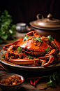 数字艺术食物餐饮美食香辣蟹创意摄影图片-众图网