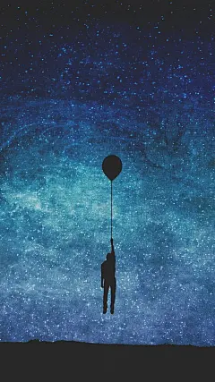 唯美创意星空背景苹果手机壁纸